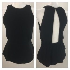 Aritzia Wilfred Open Back Peplum Blouse